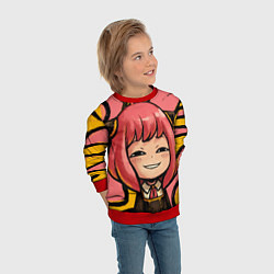Свитшот детский Аня Форджер лицо, цвет: 3D-красный — фото 2