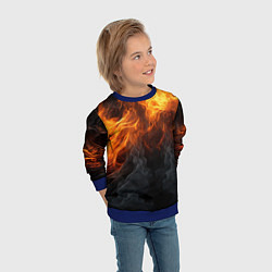 Свитшот детский Огонь и дым, цвет: 3D-синий — фото 2