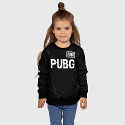 Свитшот детский PUBG glitch на темном фоне посередине, цвет: 3D-черный — фото 2