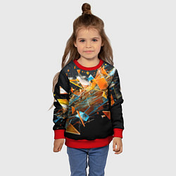 Свитшот детский Взрыв и мелкие осколки, цвет: 3D-красный — фото 2