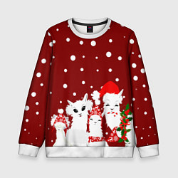 Свитшот детский Семья ламы, цвет: 3D-белый