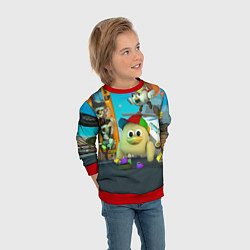 Свитшот детский Маленький Мальчик Чикен Ган, цвет: 3D-красный — фото 2