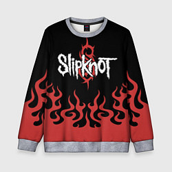 Свитшот детский Slipknot в огне, цвет: 3D-меланж