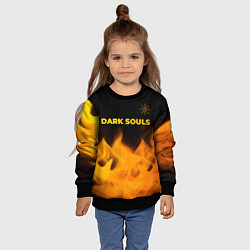 Свитшот детский Dark Souls - gold gradient посередине, цвет: 3D-черный — фото 2