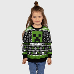 Свитшот детский Minecraft christmas sweater, цвет: 3D-черный — фото 2