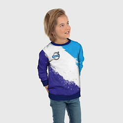 Свитшот детский Вольво - триколор, цвет: 3D-синий — фото 2