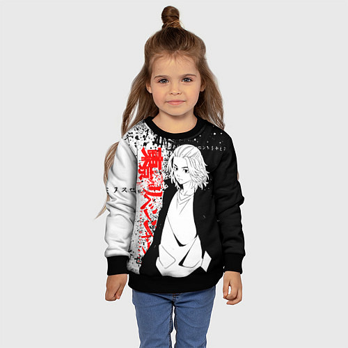 Детский свитшот Майки из тосвы - Токийские мстители / 3D-Черный – фото 4