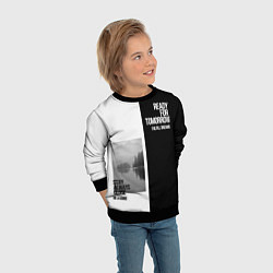 Свитшот детский Чёрно белый Stay always close be a guide мечты, цвет: 3D-черный — фото 2