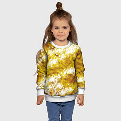 Свитшот детский Желто-белая абстракция, цвет: 3D-белый — фото 2