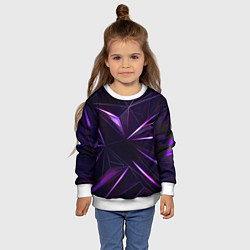 Свитшот детский Фиолетовый хрусталь, цвет: 3D-белый — фото 2
