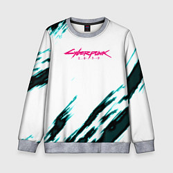 Свитшот детский Cyberpunk2077 stripes, цвет: 3D-меланж