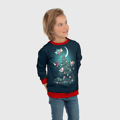 Детский свитшот Рождественская сказка / 3D-Красный – фото 3