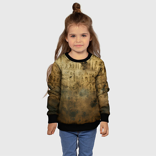 Детский свитшот Древний папирус / 3D-Черный – фото 4