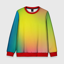 Детский свитшот Желтый и зеленый градиент