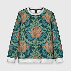 Детский свитшот Цветы в стиле Уильяма Морриса - паттерн