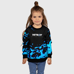 Свитшот детский Detroit become human голубая кровь, цвет: 3D-черный — фото 2