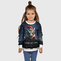 Свитшот детский Лесной дракон - Новый год, цвет: 3D-белый — фото 2