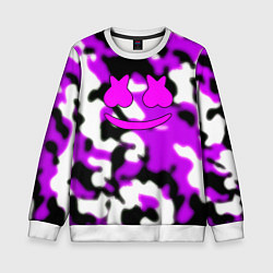 Свитшот детский Marshmello camo, цвет: 3D-белый