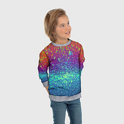 Свитшот детский Разноцветные пиксели, цвет: 3D-меланж — фото 2