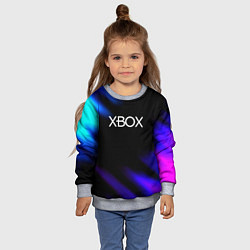 Свитшот детский Xbox neon games, цвет: 3D-меланж — фото 2