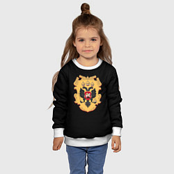 Свитшот детский Имперский герб символкика, цвет: 3D-белый — фото 2