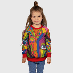 Свитшот детский Психоделика и третий глаз, цвет: 3D-красный — фото 2