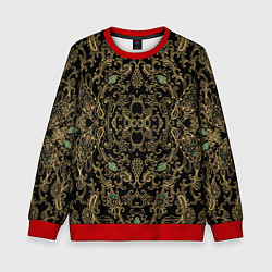 Детский свитшот Славянский этнический орнамент с позолотой