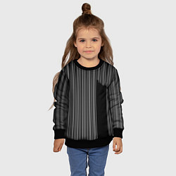 Свитшот детский Visual zebra stripes, цвет: 3D-черный — фото 2