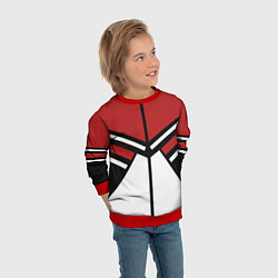 Свитшот детский Советский спорт с полосами, цвет: 3D-красный — фото 2