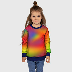 Свитшот детский Цвета радуги радужный фон, цвет: 3D-синий — фото 2