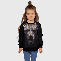 Свитшот детский Бронзовый медведь, цвет: 3D-черный — фото 2