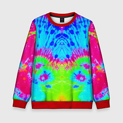 Свитшот детский Tie-Dye abstraction, цвет: 3D-красный