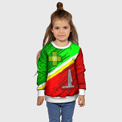 Свитшот детский Флаг Зеленограадского АО, цвет: 3D-белый — фото 2