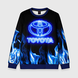 Свитшот детский Toyota neon fire, цвет: 3D-синий