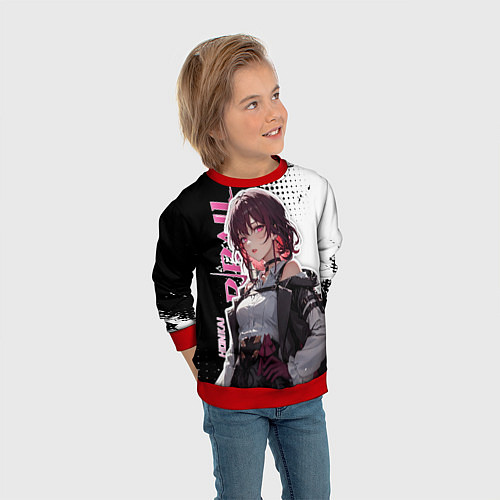 Детский свитшот Кафка из хонкай / 3D-Красный – фото 3