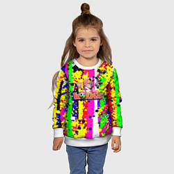 Свитшот детский Worms true colors, цвет: 3D-белый — фото 2