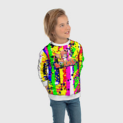 Свитшот детский Worms true colors, цвет: 3D-белый — фото 2