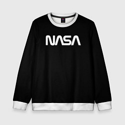 Свитшот детский NASA space logo, цвет: 3D-белый