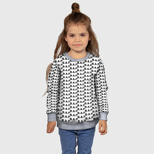 Детский свитшот BAP kpop steel pattern / 3D-Меланж – фото 4