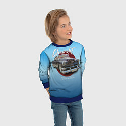 Свитшот детский Американский классический автомобиль Chevrolet Bel, цвет: 3D-синий — фото 2