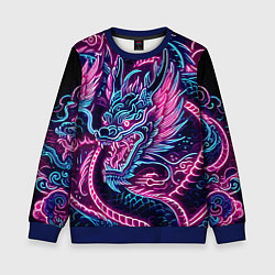 Детский свитшот Neon Japanese dragon - irezumi