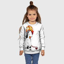 Свитшот детский Лев в стиле аниме, цвет: 3D-белый — фото 2