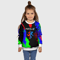 Свитшот детский Portal 2 краски сочные текстура, цвет: 3D-белый — фото 2