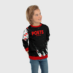 Свитшот детский Poets of the fall розы лого краски, цвет: 3D-красный — фото 2