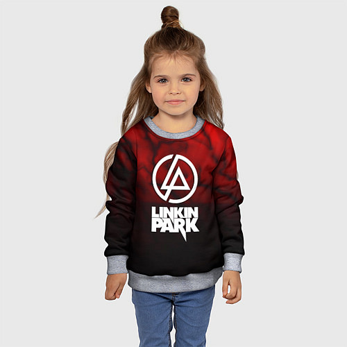 Детский свитшот Linkin park strom честер / 3D-Меланж – фото 4