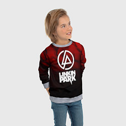 Свитшот детский Linkin park strom честер, цвет: 3D-меланж — фото 2