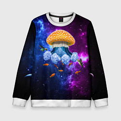 Свитшот детский Space mushroom, цвет: 3D-белый