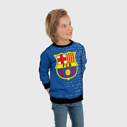 Свитшот детский Футбольный клуб Барселона - логотип крупный, цвет: 3D-черный — фото 2