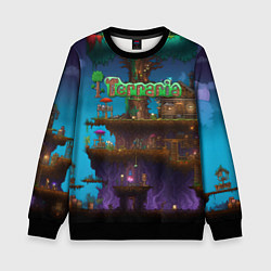Свитшот детский Terraria big tree, цвет: 3D-черный