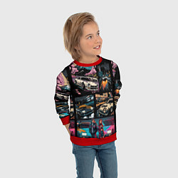 Свитшот детский Japanese jdm art, цвет: 3D-красный — фото 2